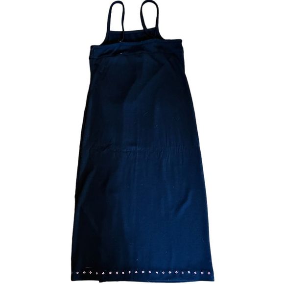 Vintage Garnet Hill Black Floral Embroidered Wool Dress, Size 14 Petite - Picture 3 of 16